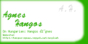 agnes hangos business card